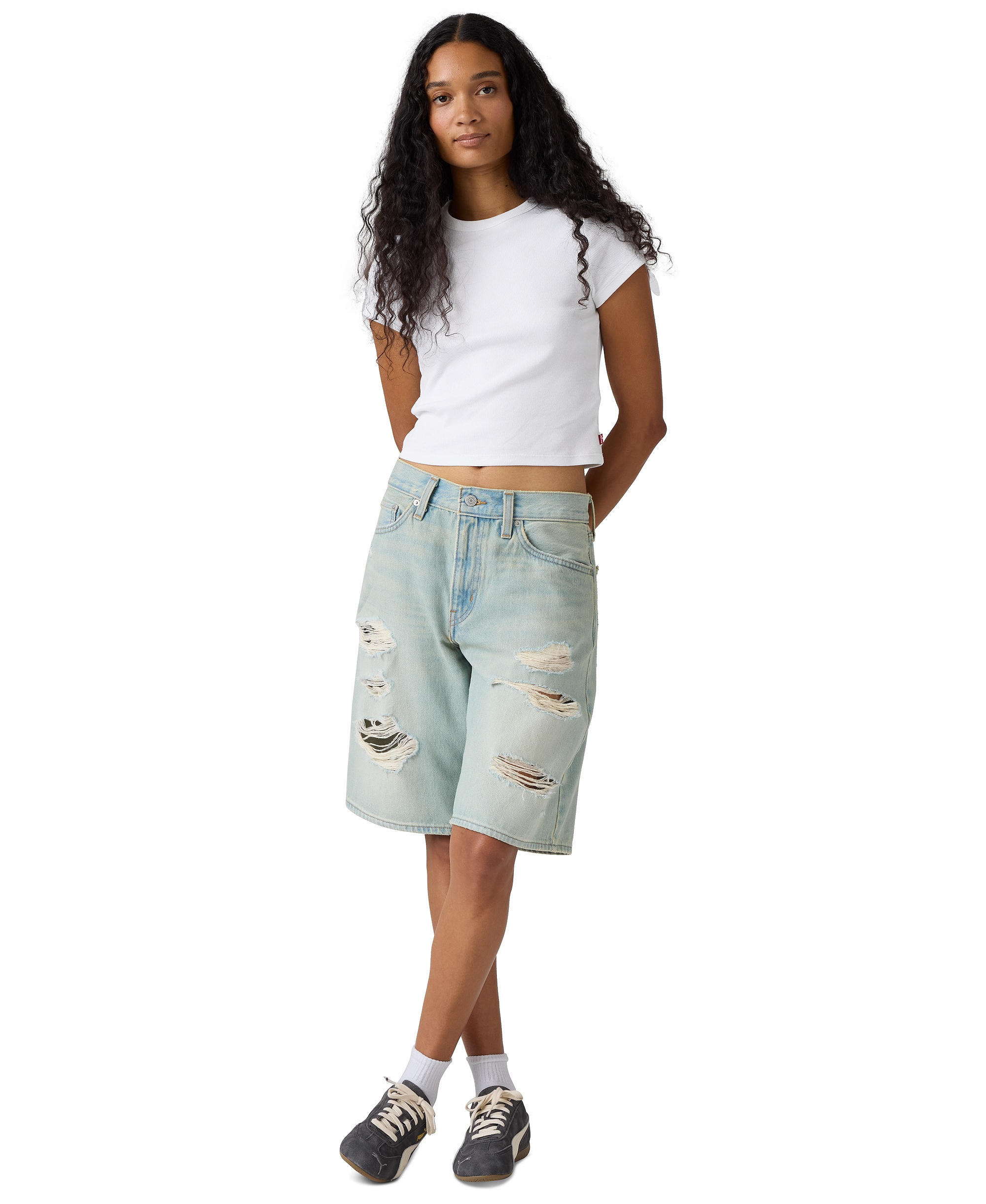Levi's Women's Mid-Rise Baggy Jort - Que Pasa 94