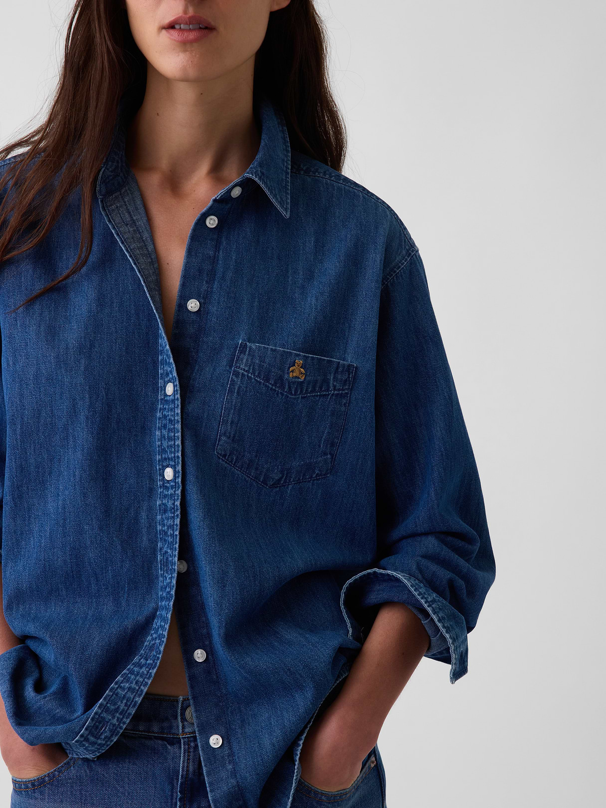 Denim Big Shirt - Medium wash