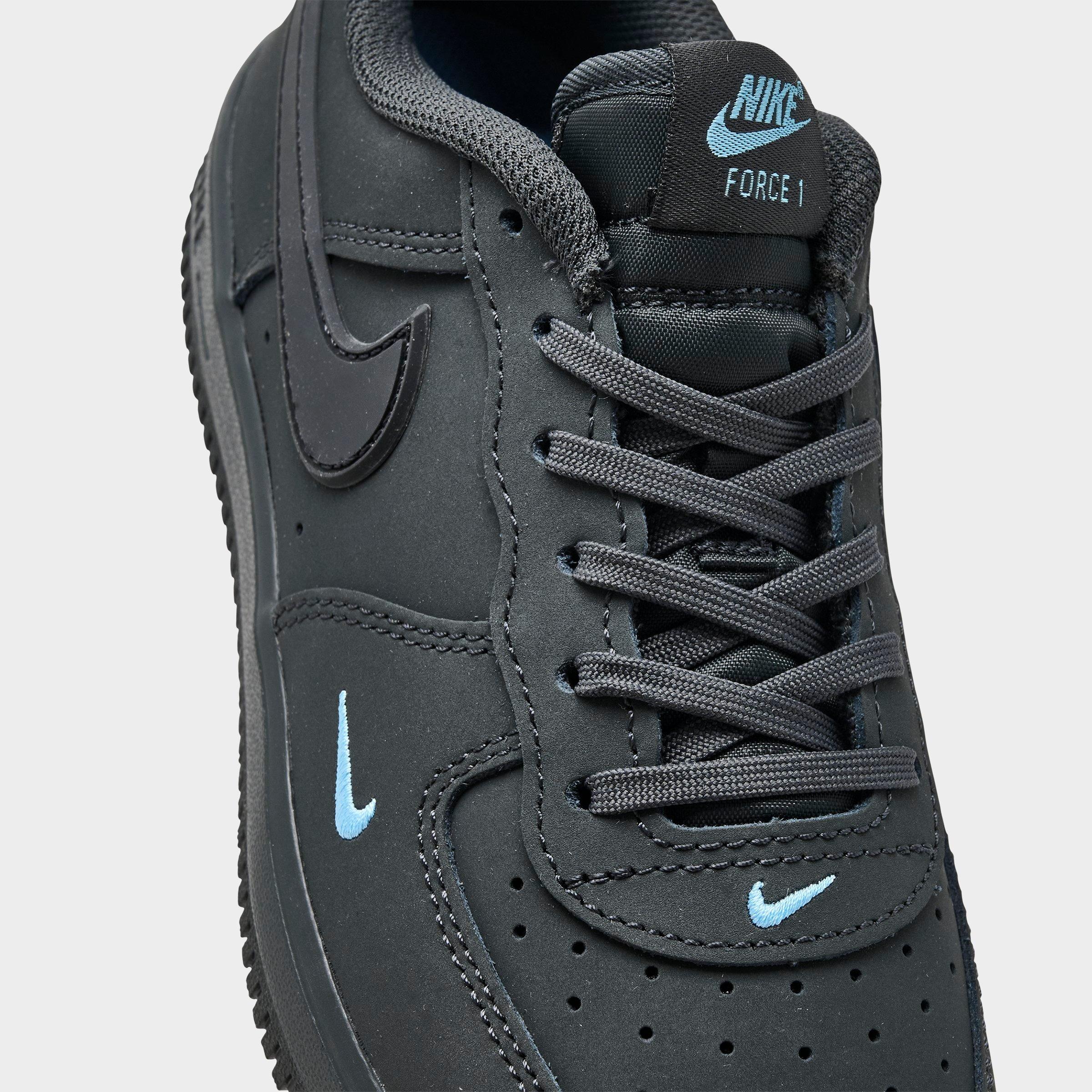 Little Kids' Nithtke Force 1 Low Casual Shoes - Anthracite/Football Blue - Detail shot