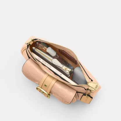Ashton Mini Shoulder Bag In Signature Leather - Gold/Faded Blush - view 3