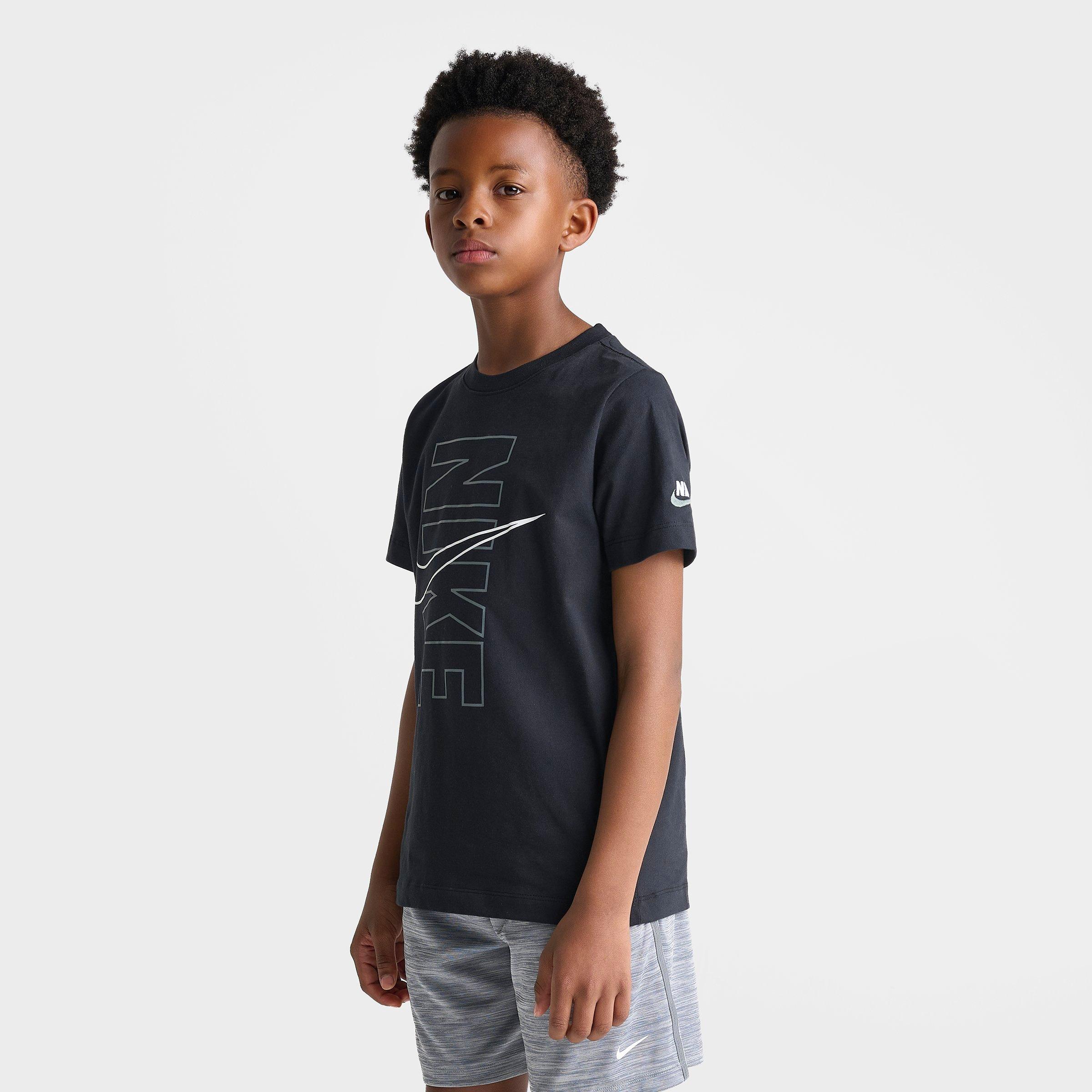 Big Kids' Nithtke Sportswear Block Graphic T-Shirt - Black