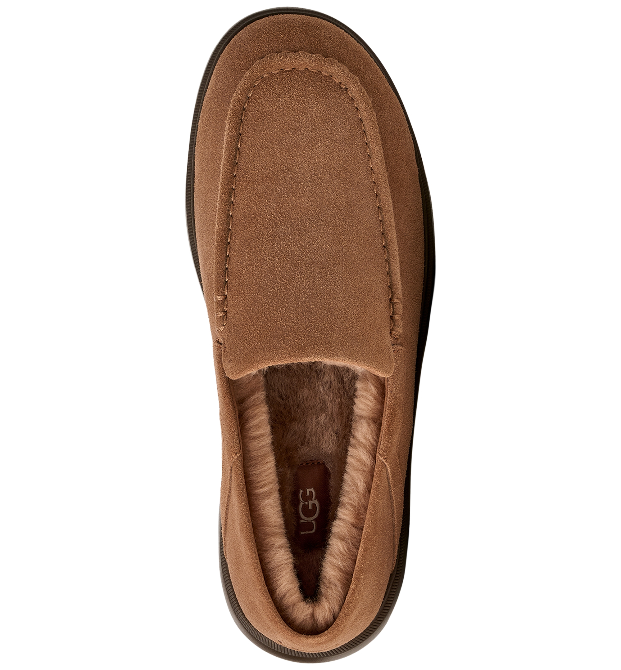 UGG® Men's Shep Suede Round-Toe Loafers - Chestnut