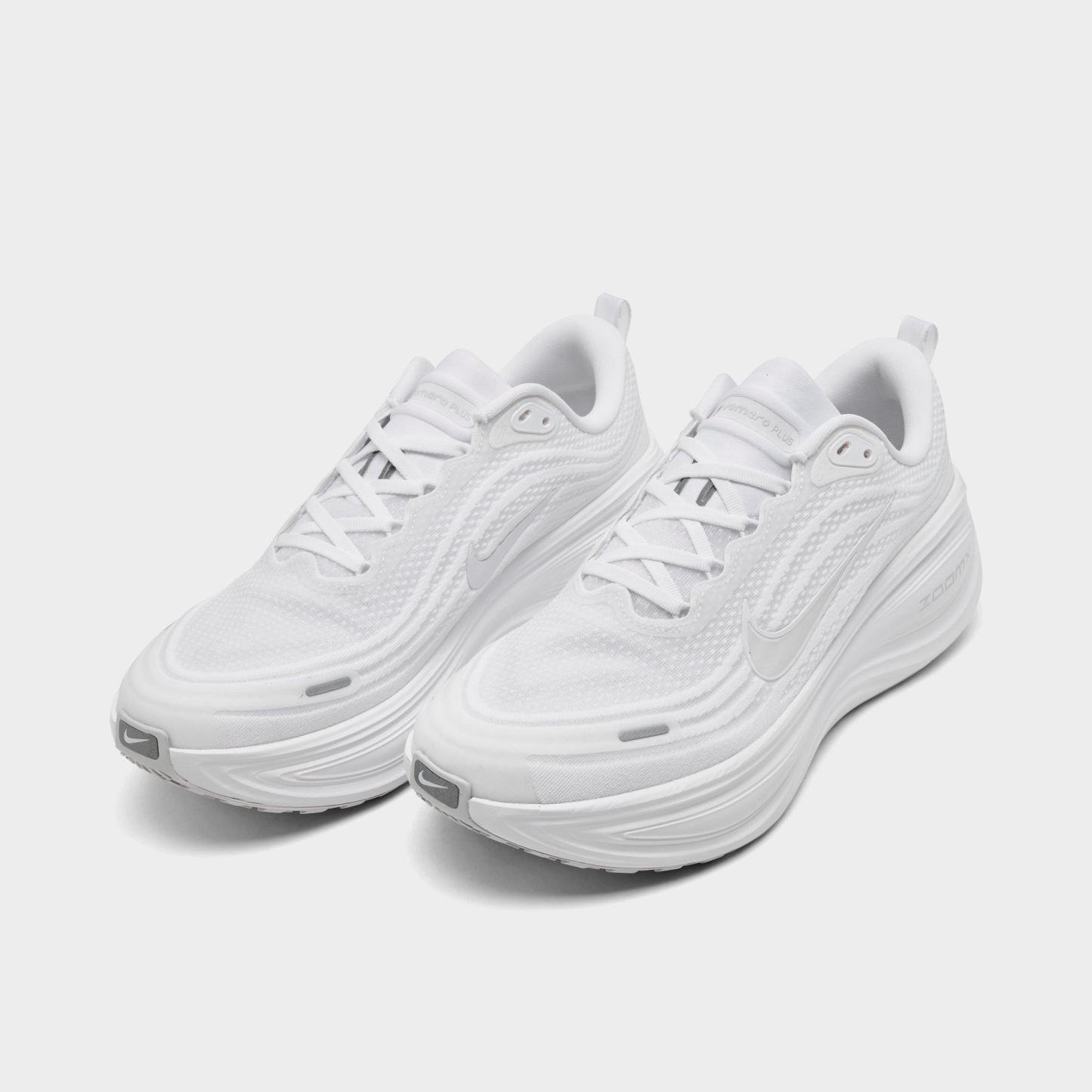 Men's Nithtke Vomero Plus Running Shoes - Part 1 - White/Photon Dust/Metallic Silver/Summit White - Both shoes facing left