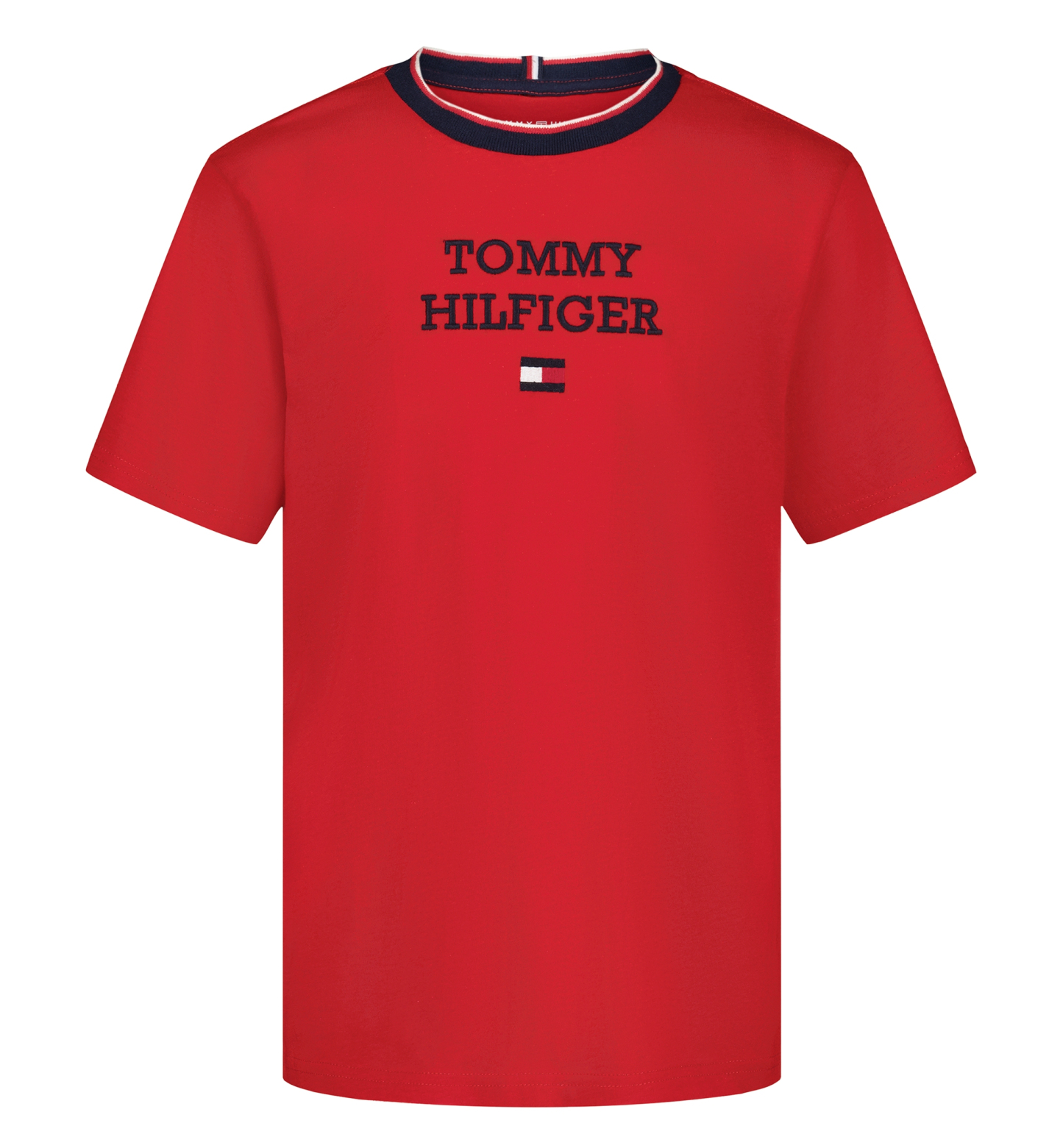 Tommy Hilfiger Boys' 8-20 Classic Lockup Short-Sleeve T-Shirts - Tommy Red