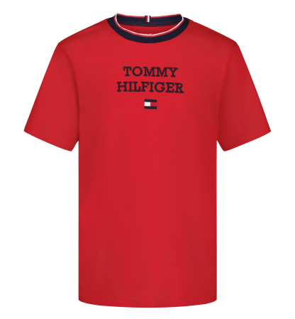 Tommy Hilfiger Boys' 8-20 Classic Lockup Short-Sleeve T-Shirts - Tommy Red