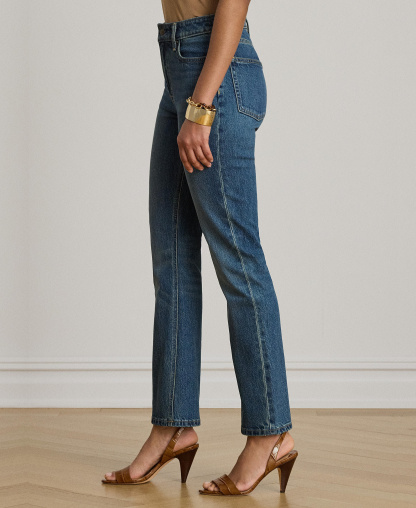 Lauren Ralph Lauren Women's High-Rise Slim-Fit Straight Jeans - Haze Wash
