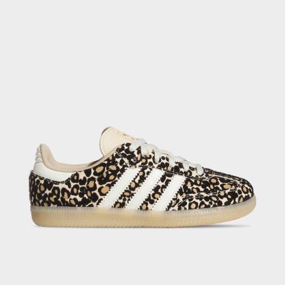 Little Kids' adidas Originals Samba OG Casual Shoes - Sand Strata/Ivory - Left shoe facing left. Outside of the shoe.