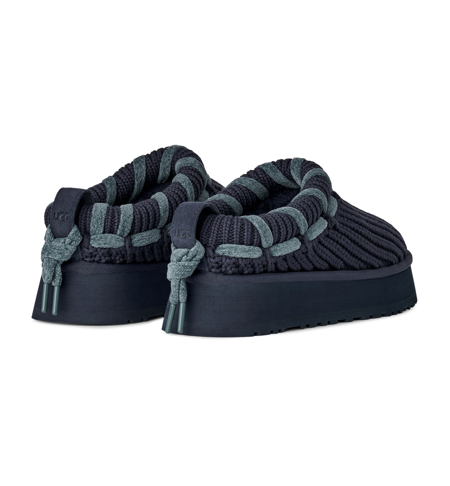 UGG® Women's Tazz Whipstitch Knit Slip-On Slippers - Dark Indigo