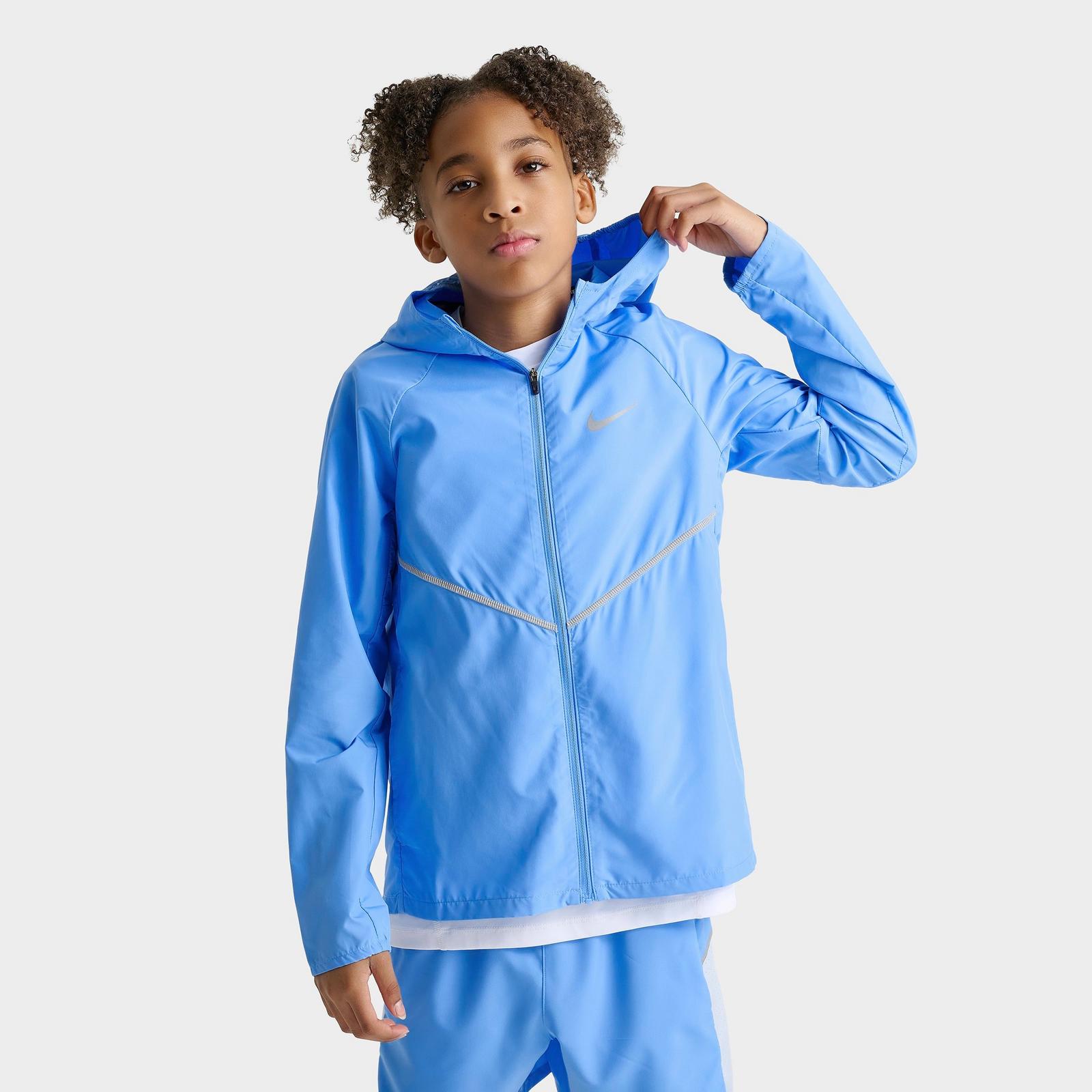 Big Kids' Nike Miler Training Jacket - University Blue/Reflective Silver
