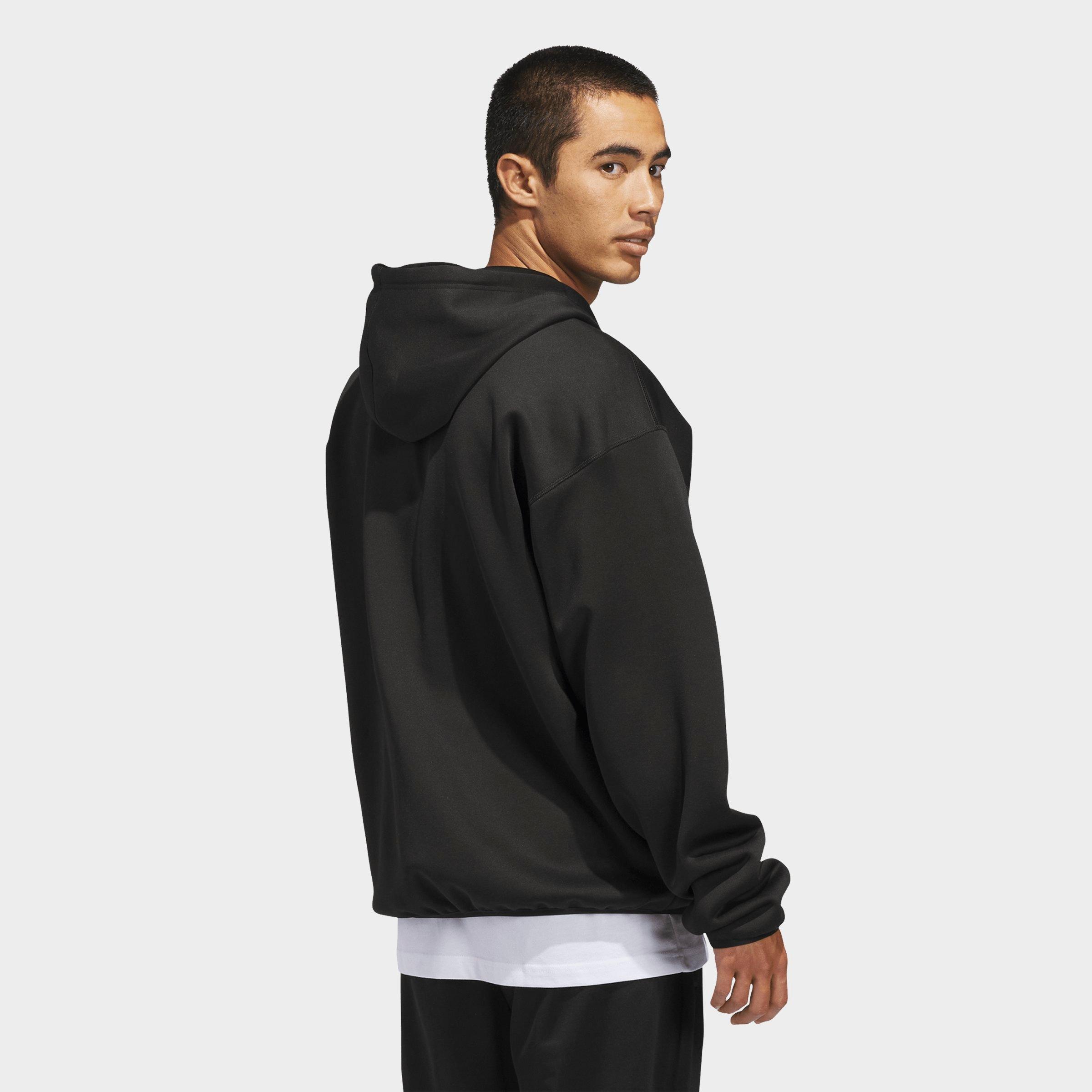 Men's adidas Basketball Crazy Warm Full-Zip Hoodie - Black/White
