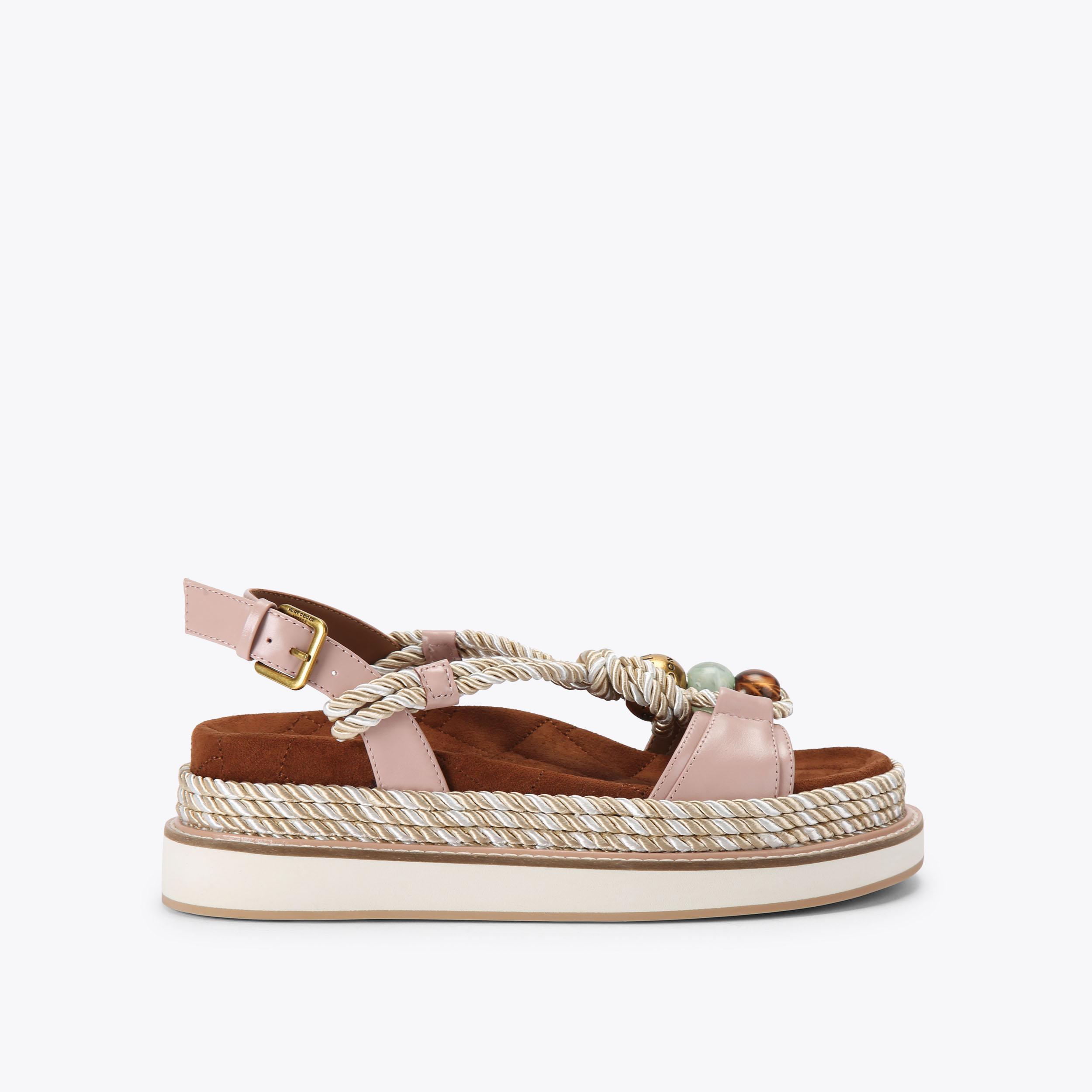 Kurt Geiger London Orson Rope Sandal - Pink