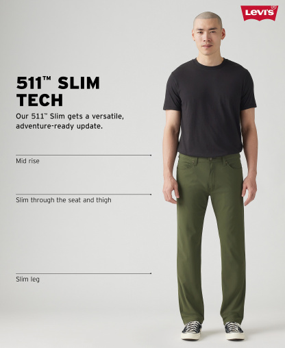 Levi's Men's 511 Slim-Fit Flex-Tech Pants - Brown Walnut
