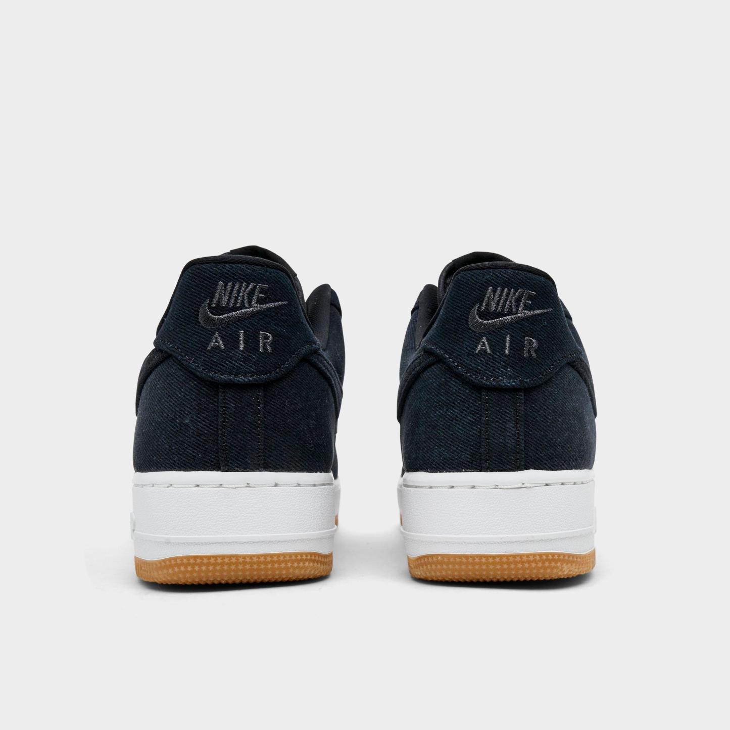 Men's Nithtke Air Force 1 '07 LV8 Casual Shoes - Part 4 - Black/Dark Smoke Grey/Gum Medium Brown/Black - Back view