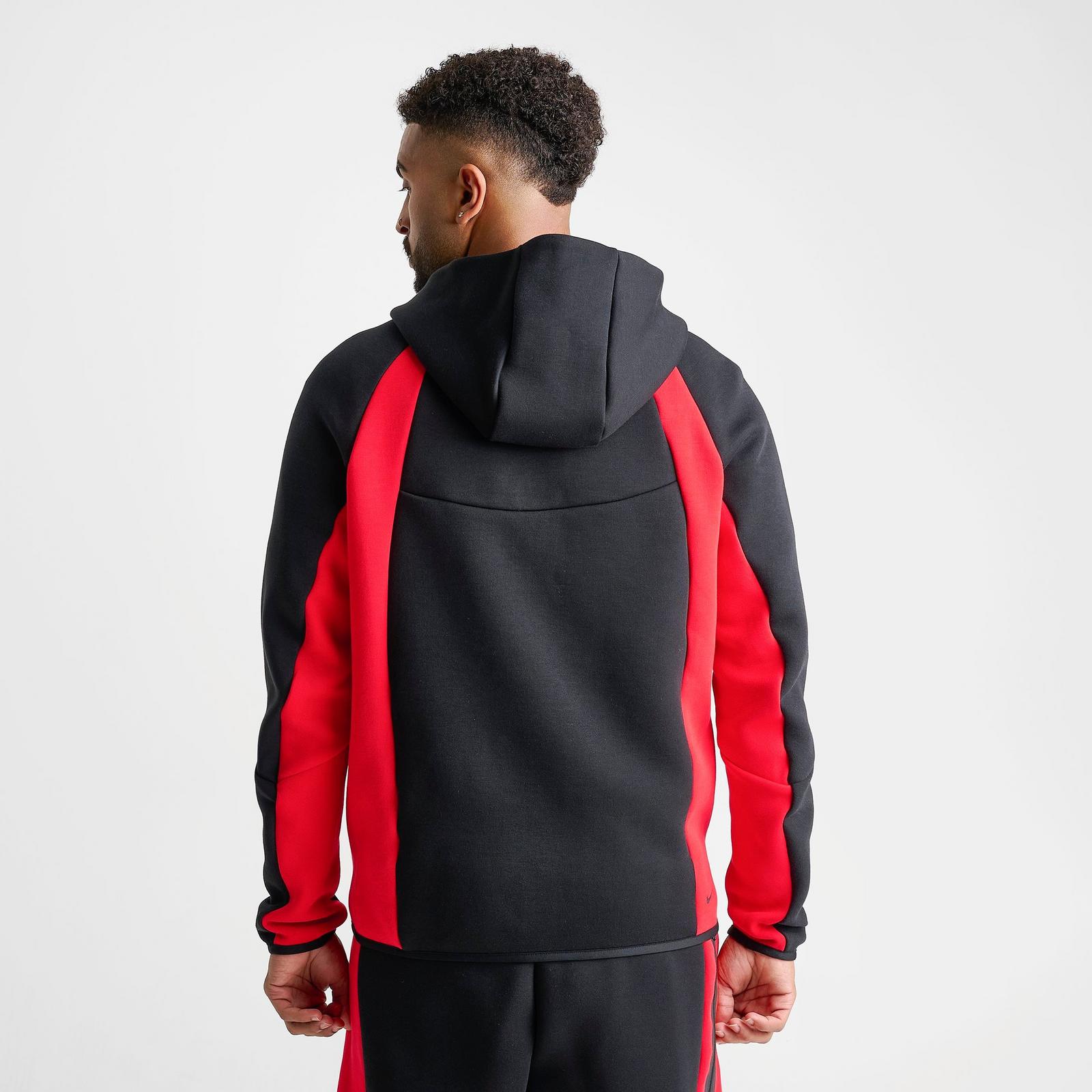 Men's Nike Tech Fleece Pro Windrunner Full-Zip Jacket - Black/University Red/Black
