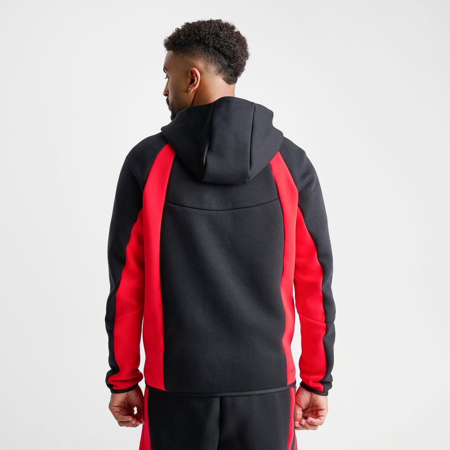 Men's Nike Tech Fleece Pro Windrunner Full-Zip Jacket - Black/University Red/Black
