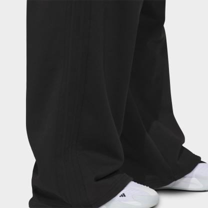 Men's adidas Basketball Fleece 3-Stripe Loose Sweatpants - Black