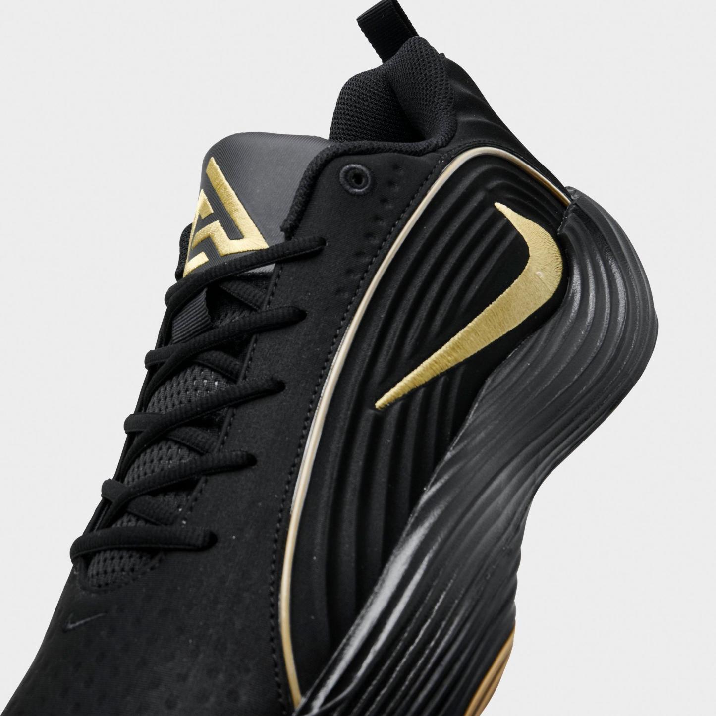 Men's Nithtke Giannis Immortality 5 Basketball Shoes - Part 1 - Black/Gum Light Brown/Volt/Metallic Gold - Detail shot