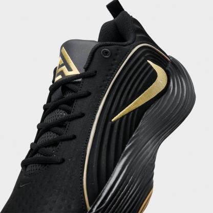 Men's Nithtke Giannis Immortality 5 Basketball Shoes - Part 1 - Black/Gum Light Brown/Volt/Metallic Gold - Detail shot