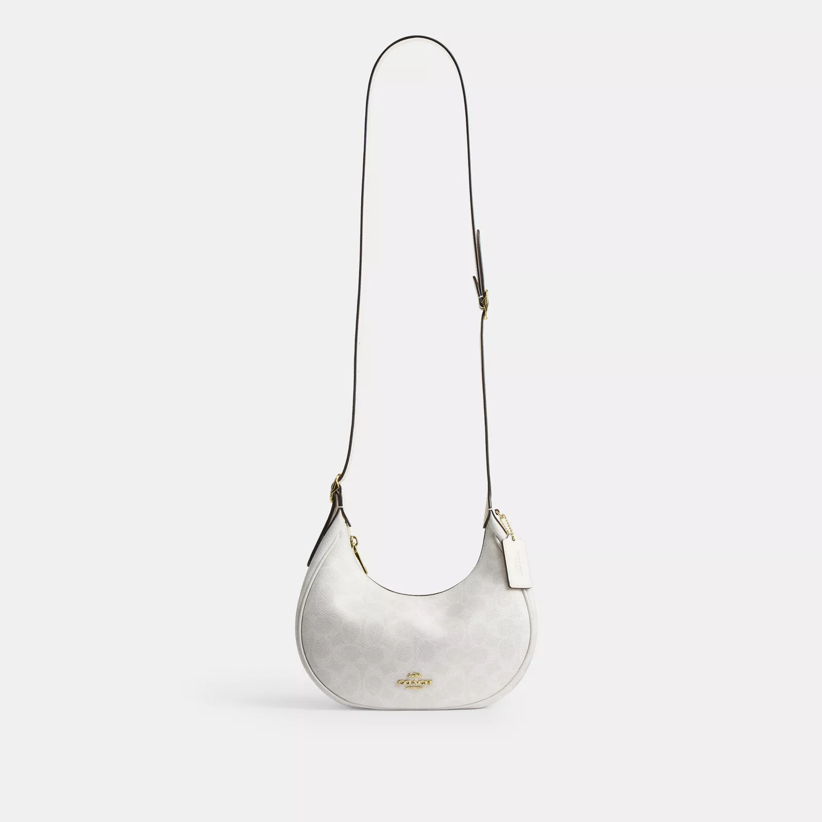 Emily Shoulder Bag In Signature Canvas - Gold/White/Chalk - view 10