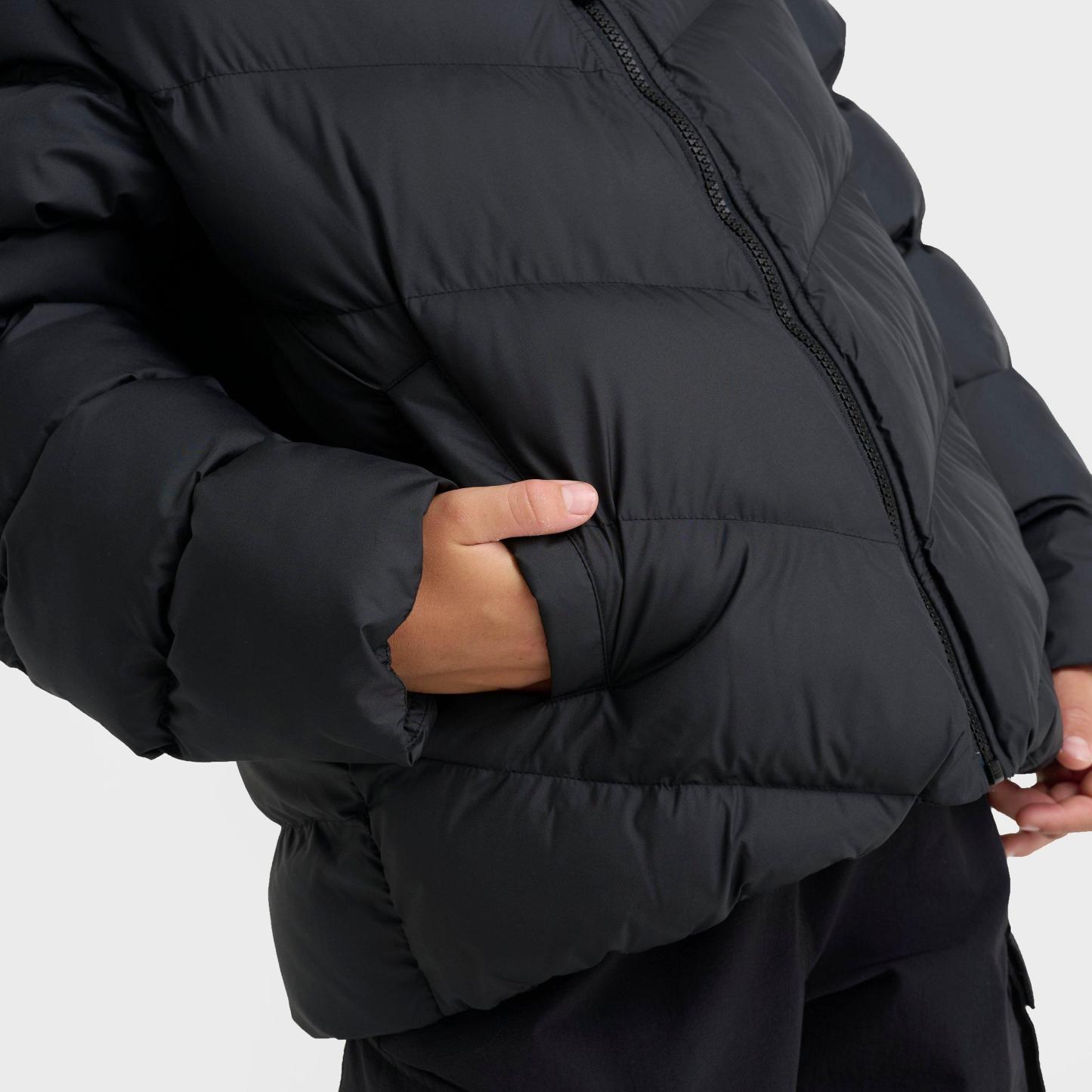 Big Kids' Nithtke Sportswear All Day Play Therma-FIT Loose-Fit Puffer Jacket - Black/White