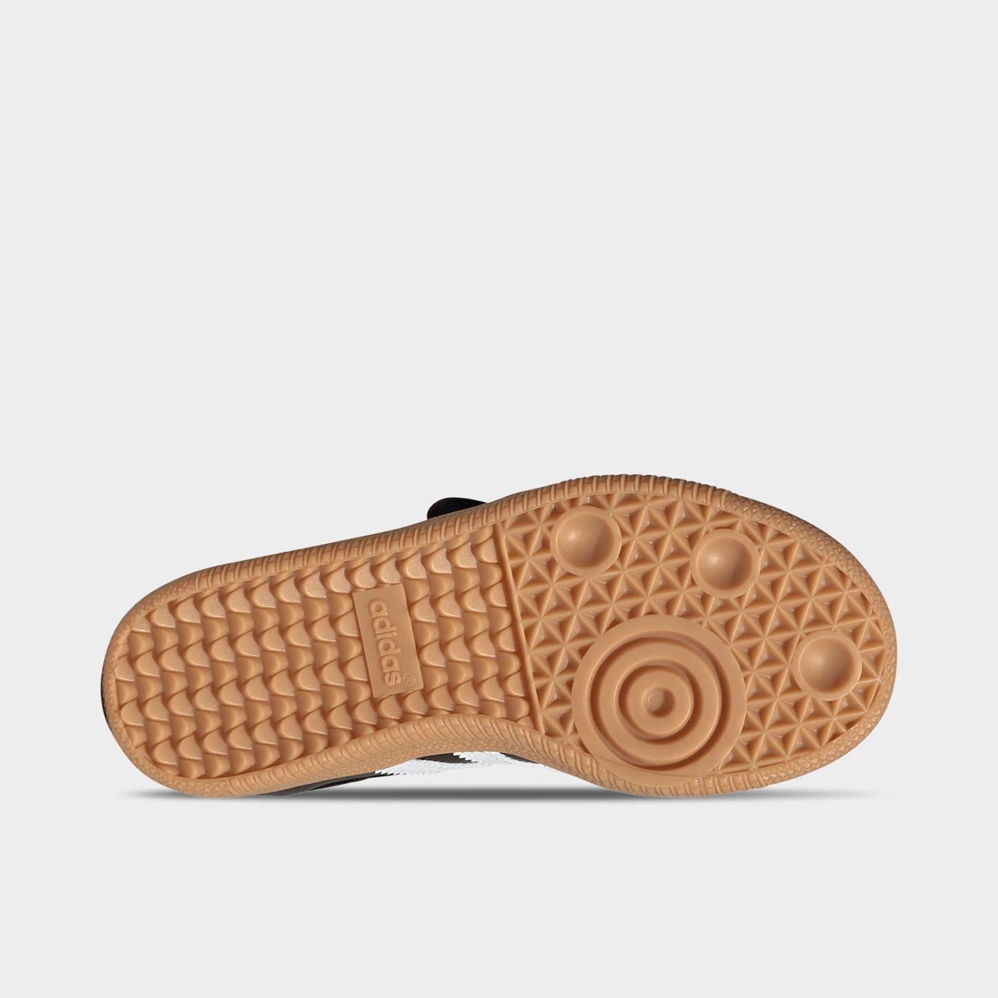 Girls' Little Kids' adidas Originals Samba Jane Casual Shoes - Core Black/Cloud White/Gum - Bottom view