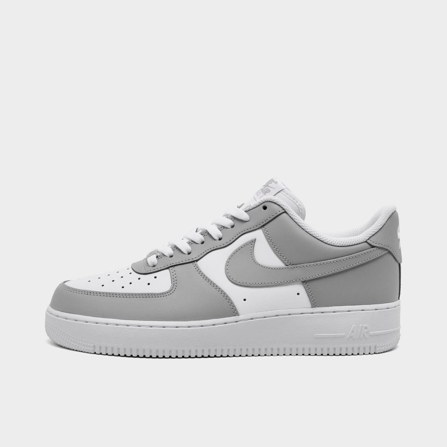 Men's Nike Air Force 1 '07 Low Casual Shoes - White/White/Light Smoke Grey/Light Smoke Grey