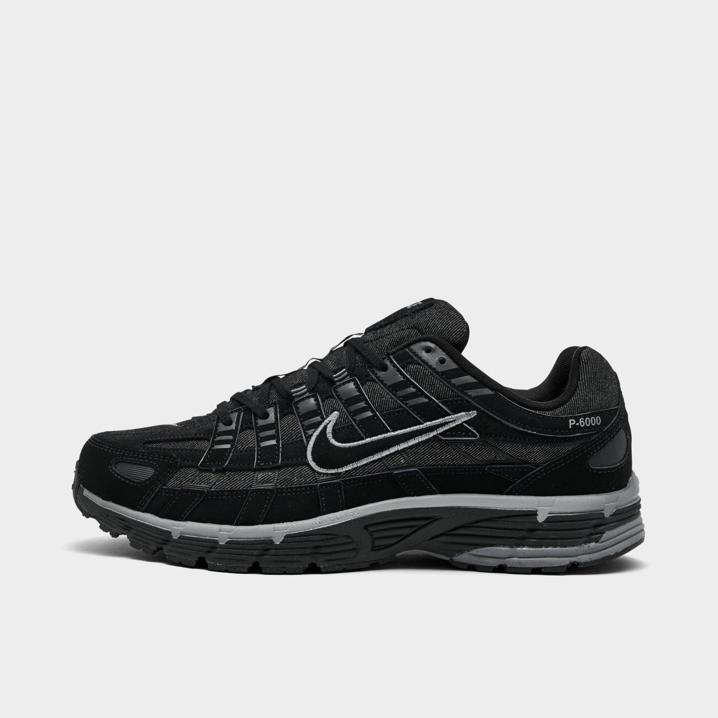 Men's Nithtke P-6000 Casual Shoes - Part 3 - Black/Anthracite/Cool Grey - Left shoe facing left. Outside of the shoe.