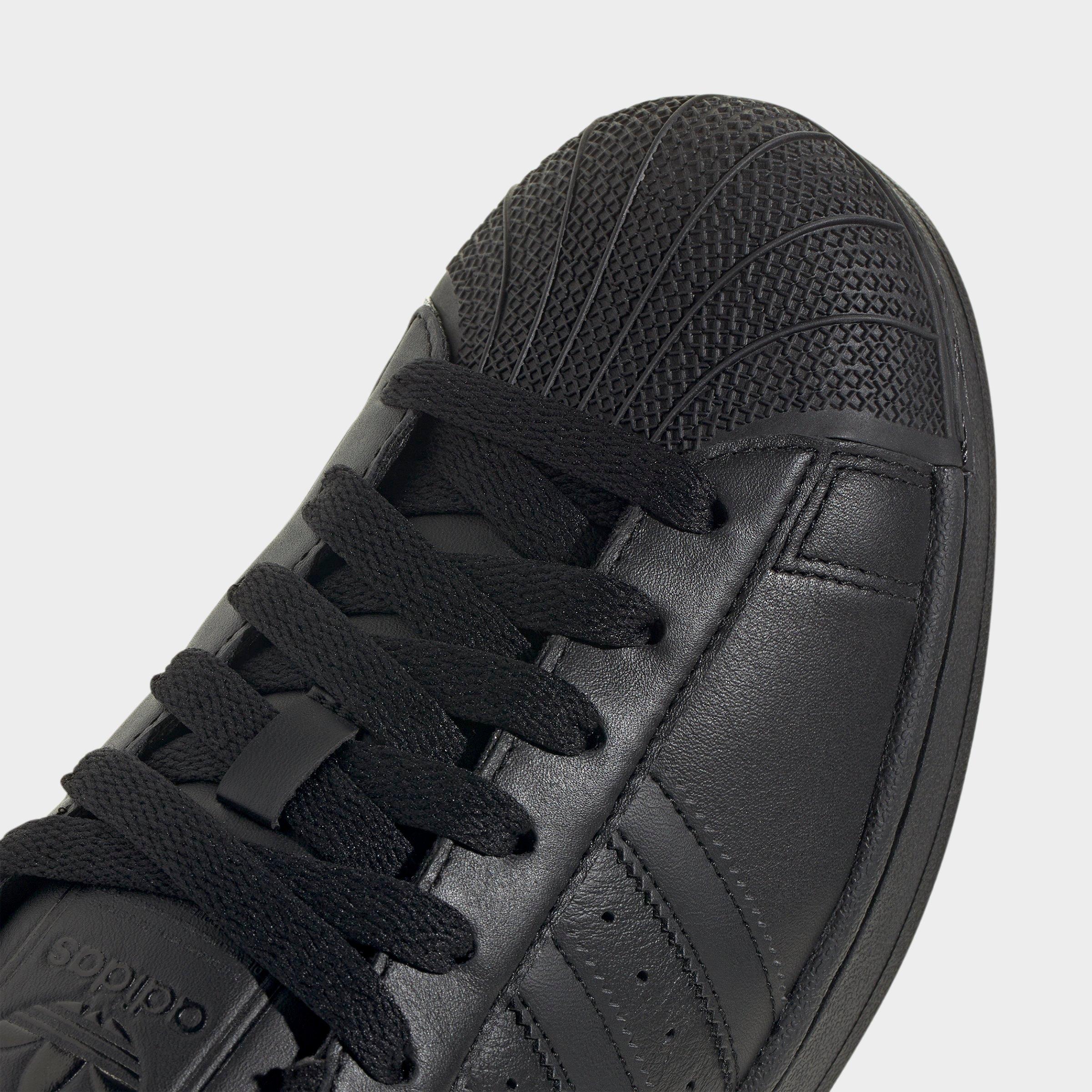 Men's adidas Originals Superstar II Casual Shoes - Part 1 - Black/Black/Black - Detail shot