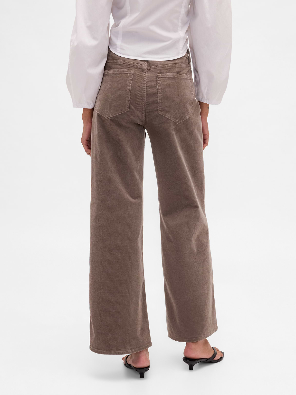High Rise Stride Wide-Leg Jeans - Plymouth rock brown
