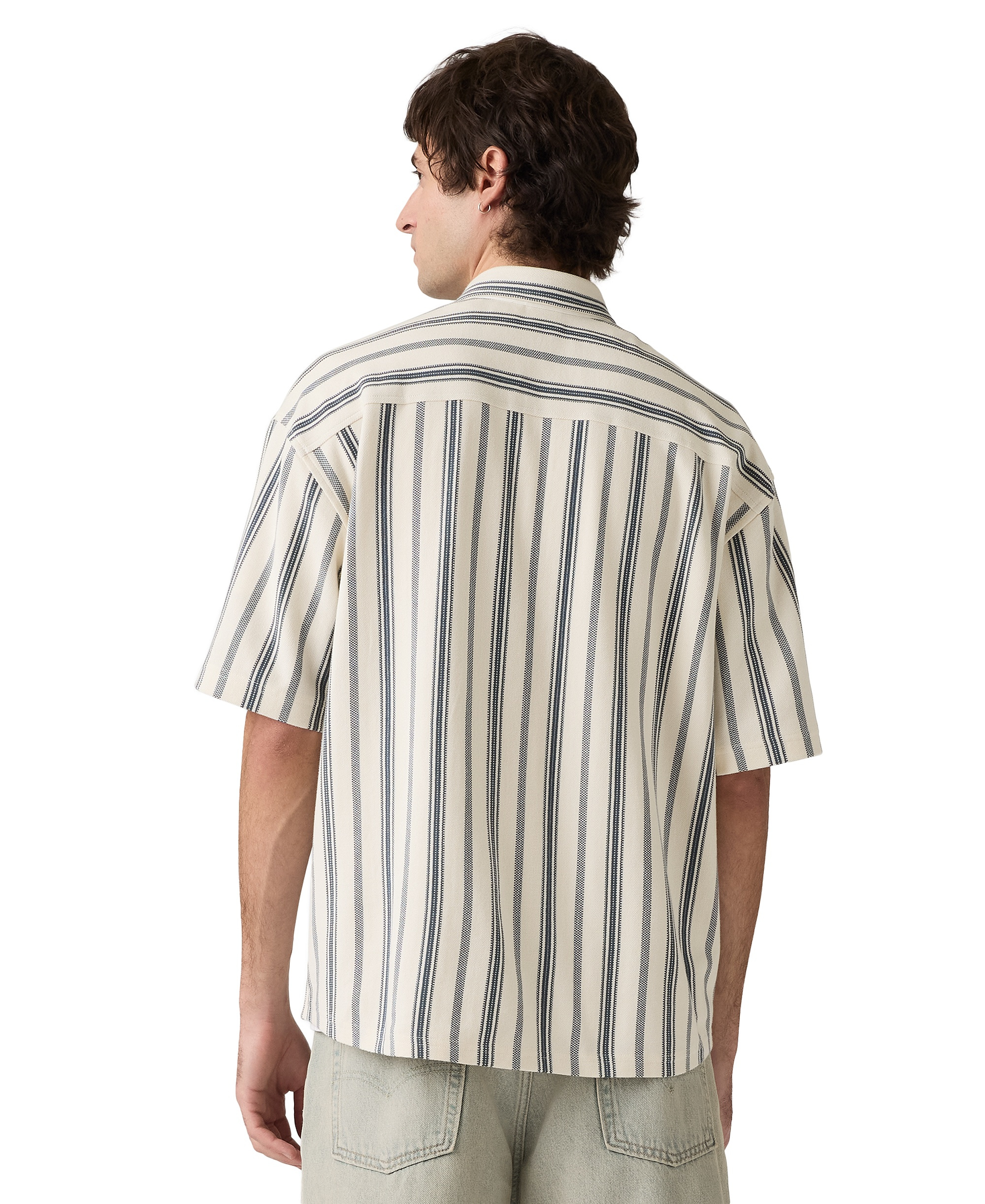 Levi's Men's Dawson Pique Stripe Shirt - Ivory