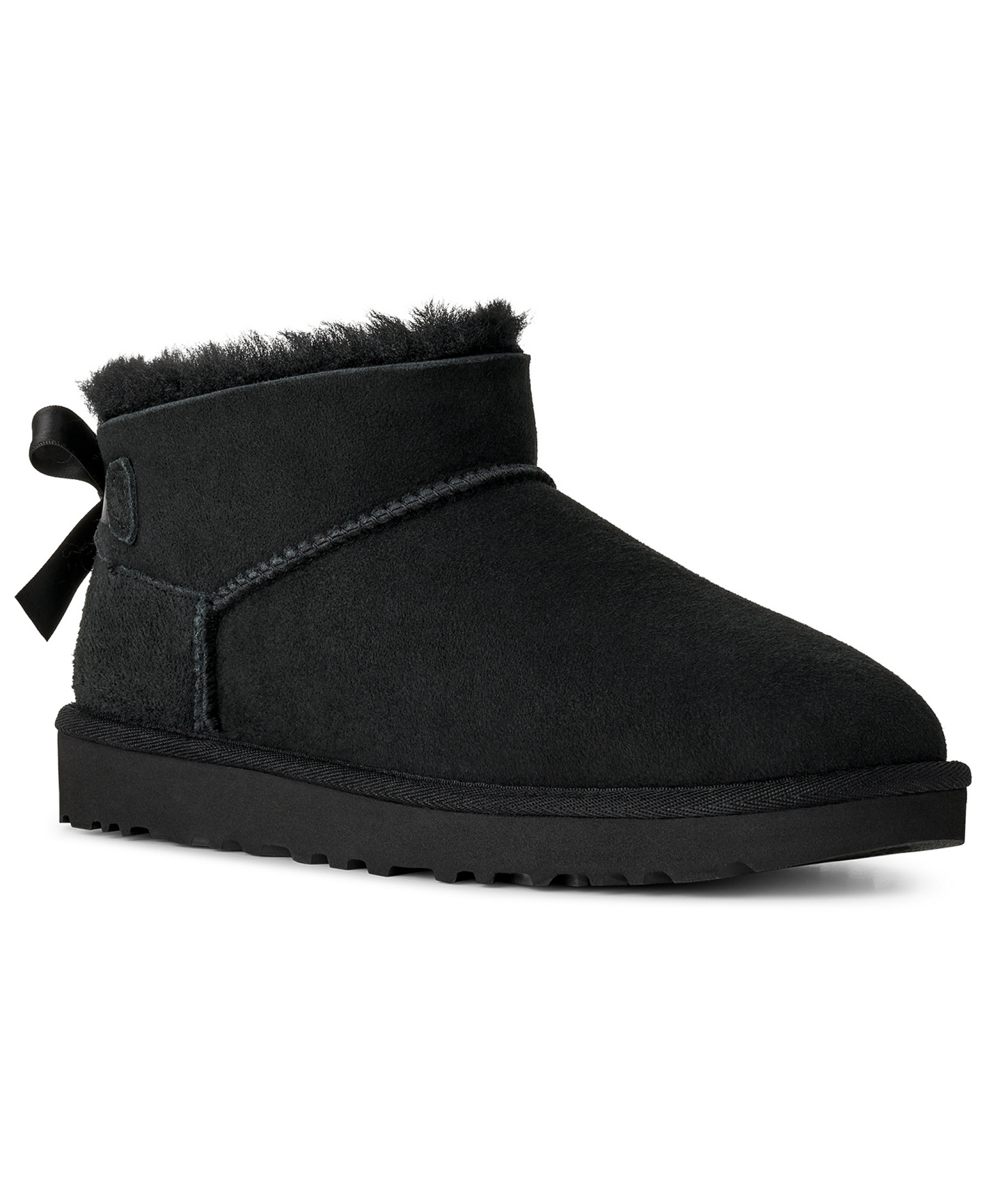 UGG® Women's Ultra Mini Bailey Bow Round Toe Booties - Black