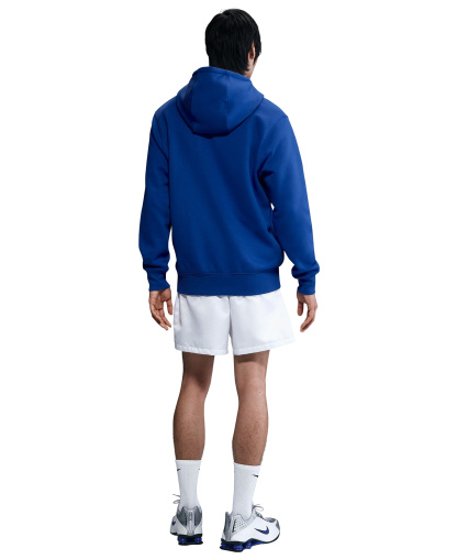 Nike Men's Club Pullover Fleece Hoodie Logo - Game Royal/White
