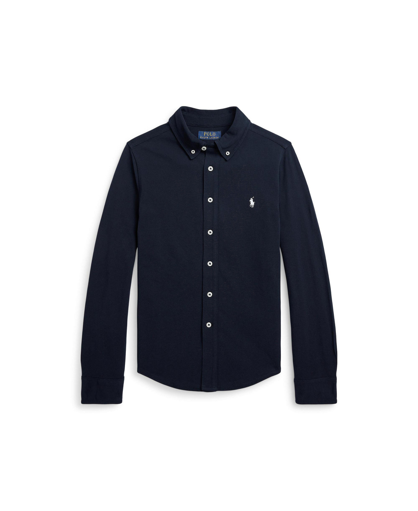 Polo Ralph Lauren Big Boys Featherweight Cotton Mesh Shirt - Aviator Navy