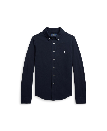 Polo Ralph Lauren Big Boys Featherweight Cotton Mesh Shirt - Aviator Navy