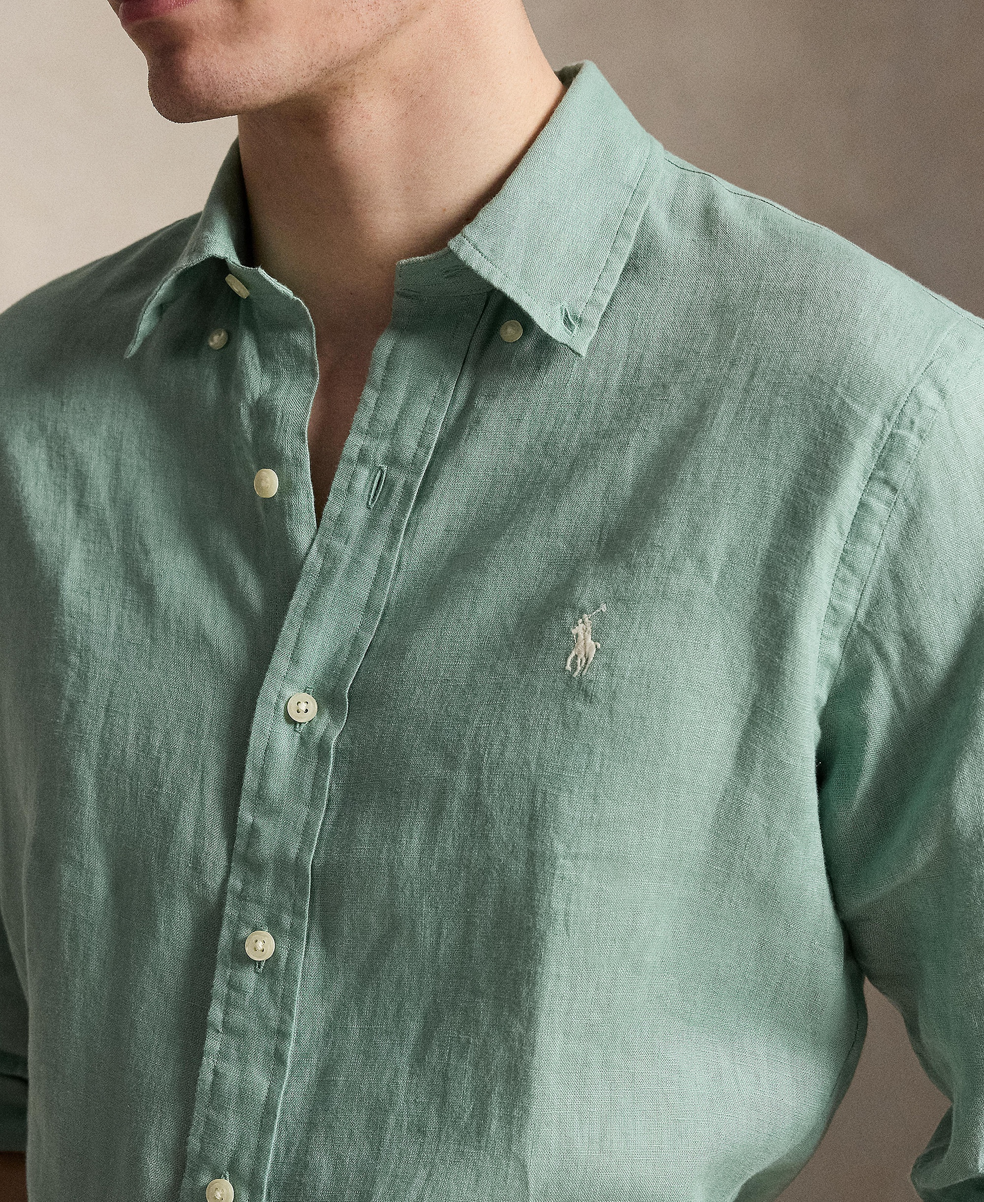 Polo Ralph Lauren Men's Classic-Fit Linen Shirt - Faded Mint
