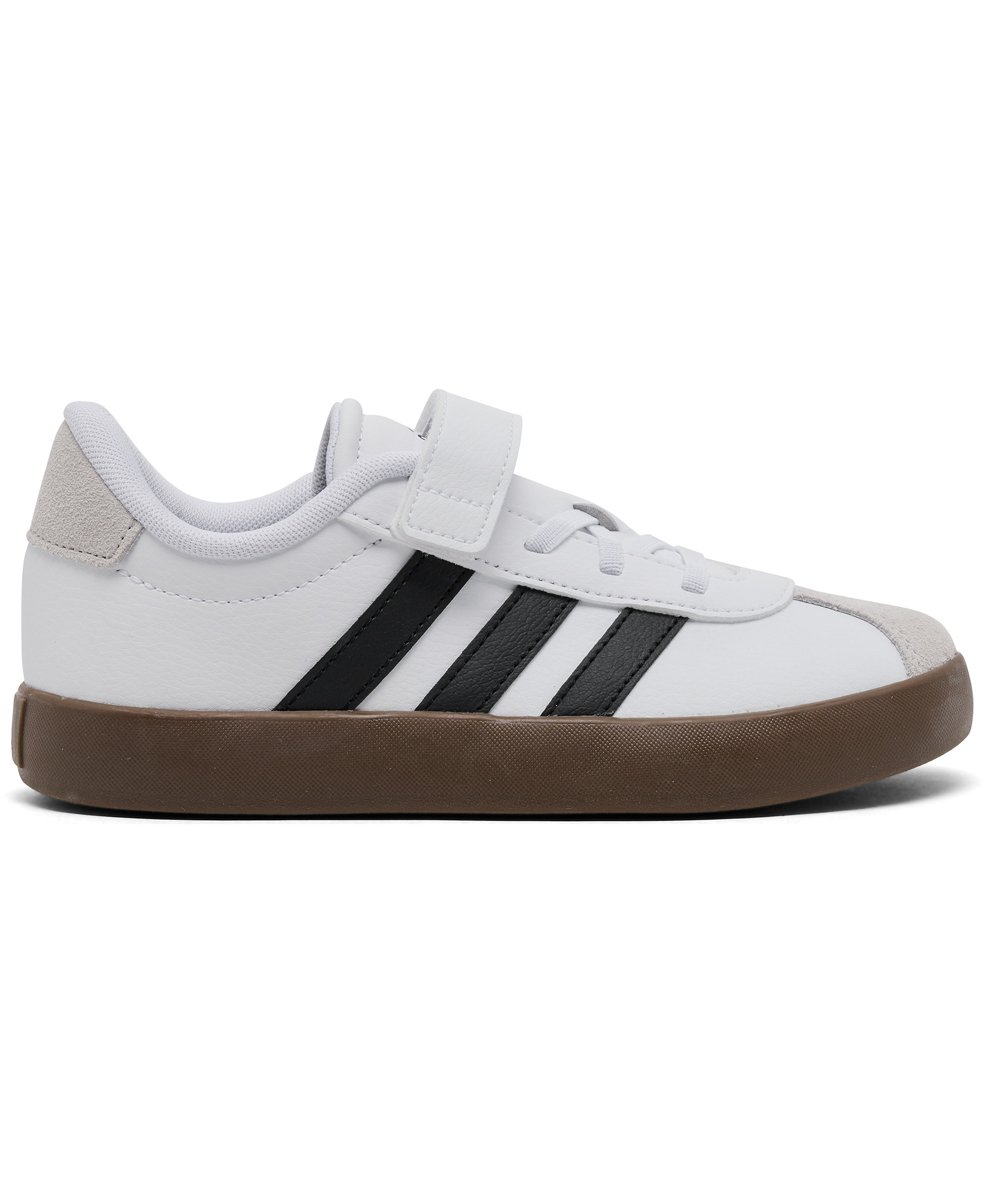 adidas Little Kids VL Court 3.0 Fastening Strap Casual Sneakers from Finish Line - White, Black