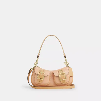 Ashton Shoulder Bag In Signature Leather - Gold/Faded Blush