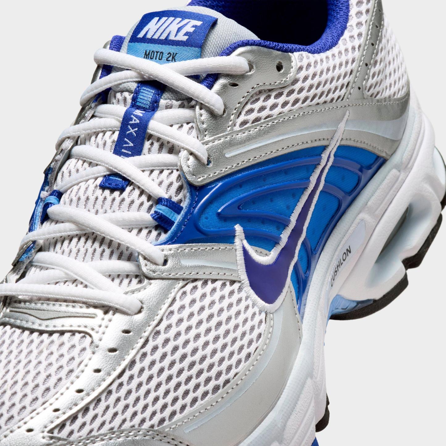 Men's Nithtke Air Max Moto 2K Casual Shoes - White/Wolf Grey/Royal Pulse/Concord - Detail shot