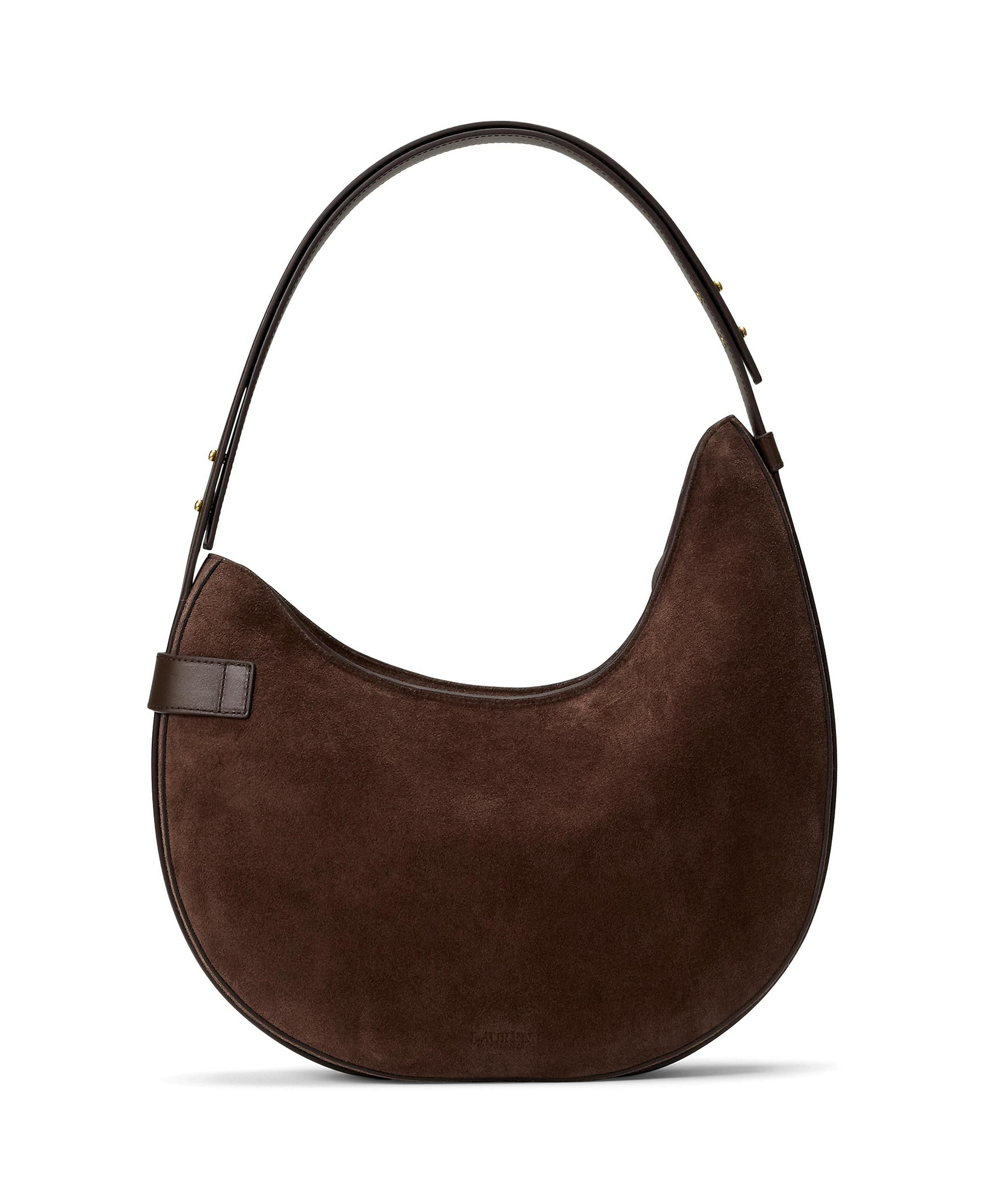 Lauren Ralph Lauren Tasha Large Suede Shoulder Bag - Chestnut Brown