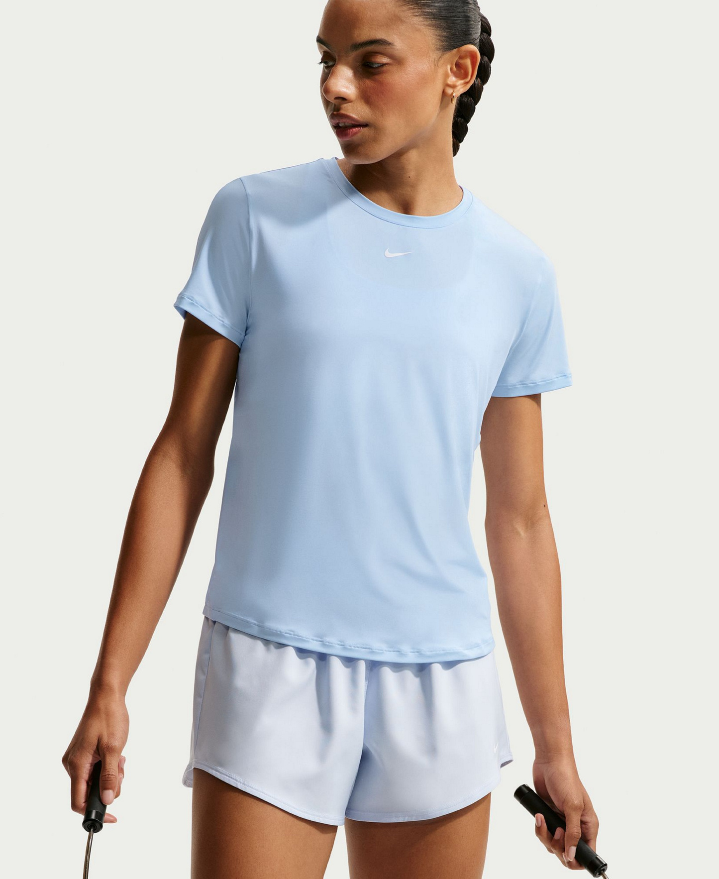 Nike Women's One Classic Dri-Fit Short-Sleeve Top - Hydrogen Blue/white