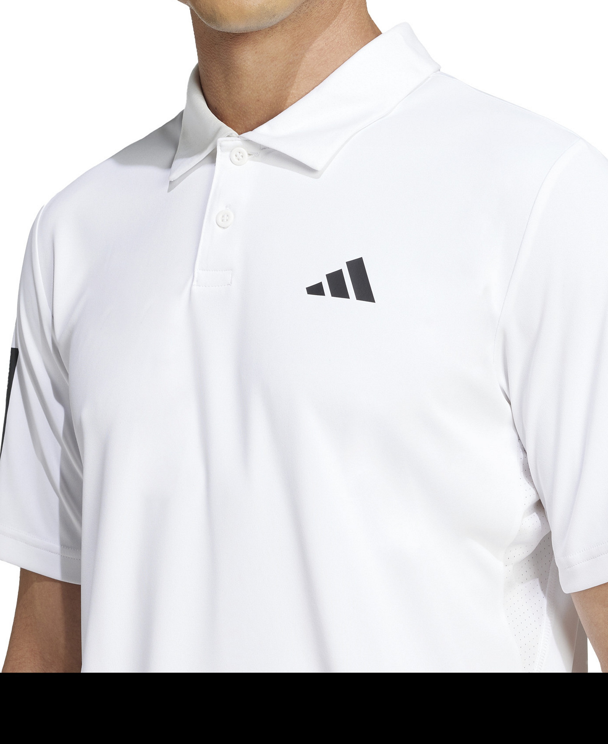 adidas Men's Club Tennis Climacool 3-Stripes Polo Shirt - White
