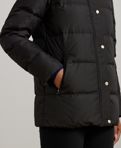 Lauren Ralph Lauren Women's Faux-Fur Hooded Puffer Coat - Black