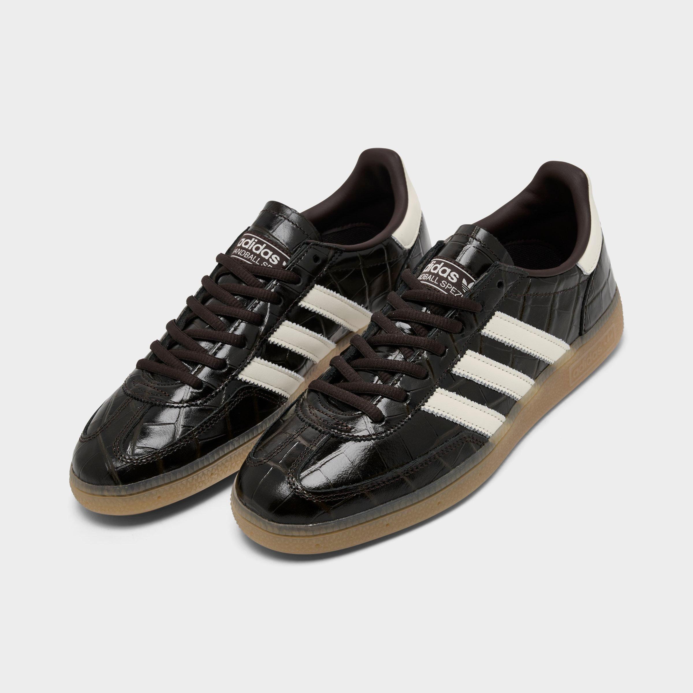 Women's adidas Originals Handball Spezial Casual Shoes - Part 4 - Chocolate Brown/Pearl - Both shoes facing left