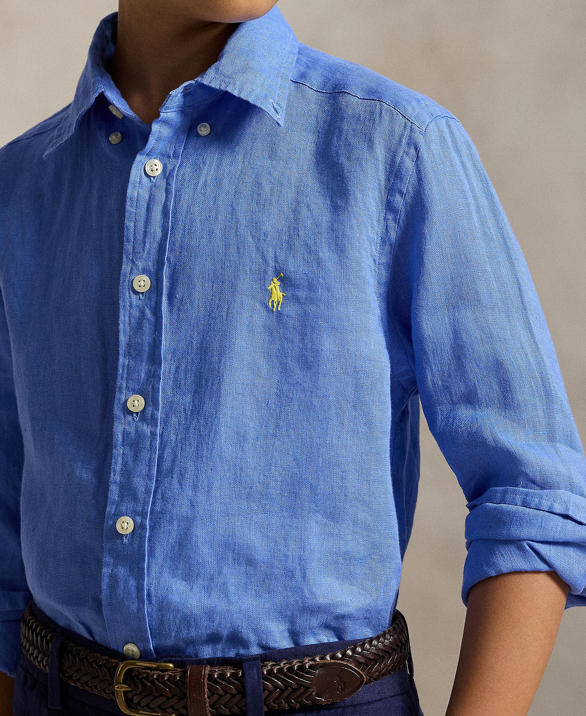Polo Ralph Lauren Boys' 8-20 Linen Shirt - HARBOR ISLAND BLUE