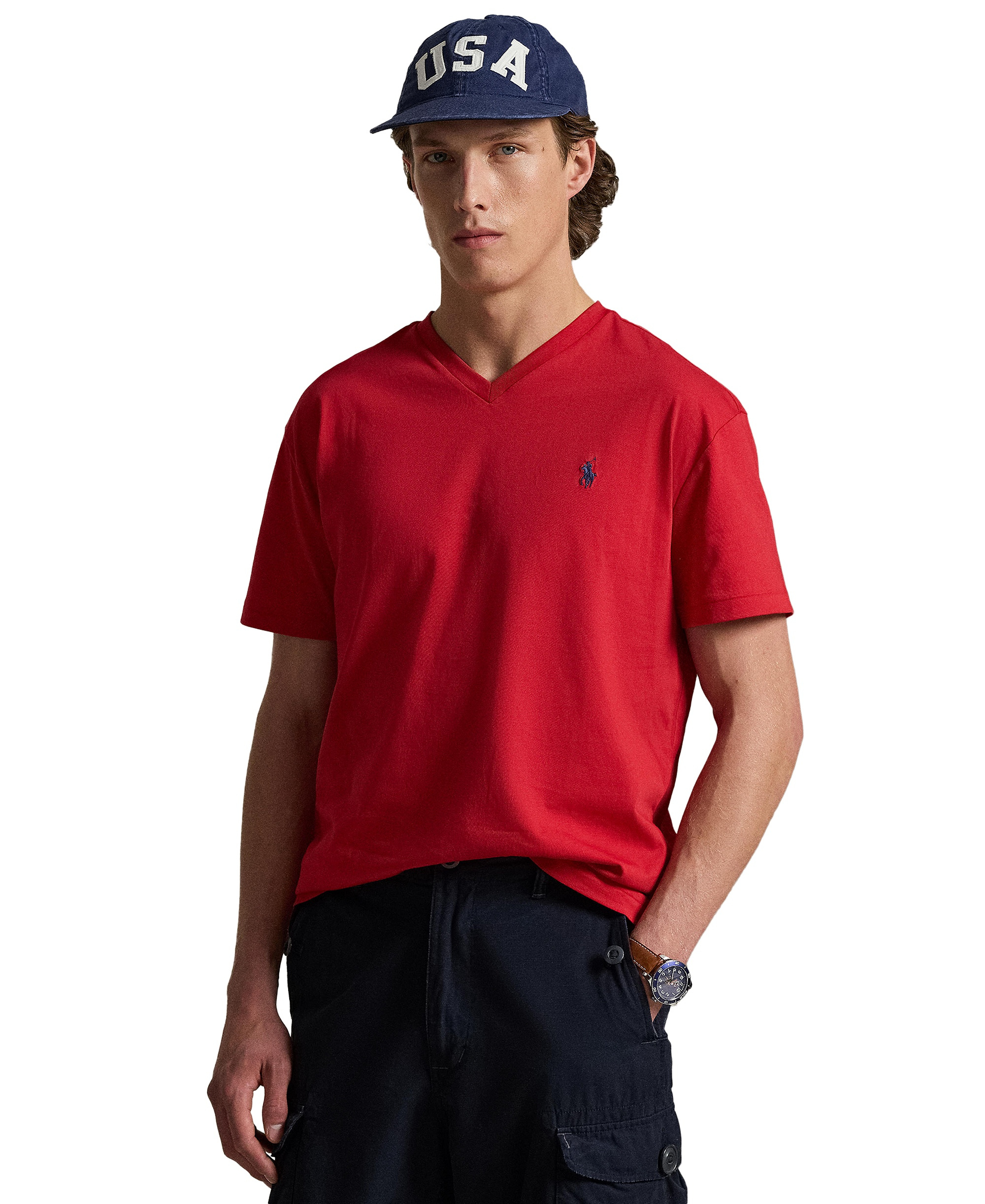 Polo Ralph Lauren Men's Classic-Fit V-Neck T-Shirt - Red