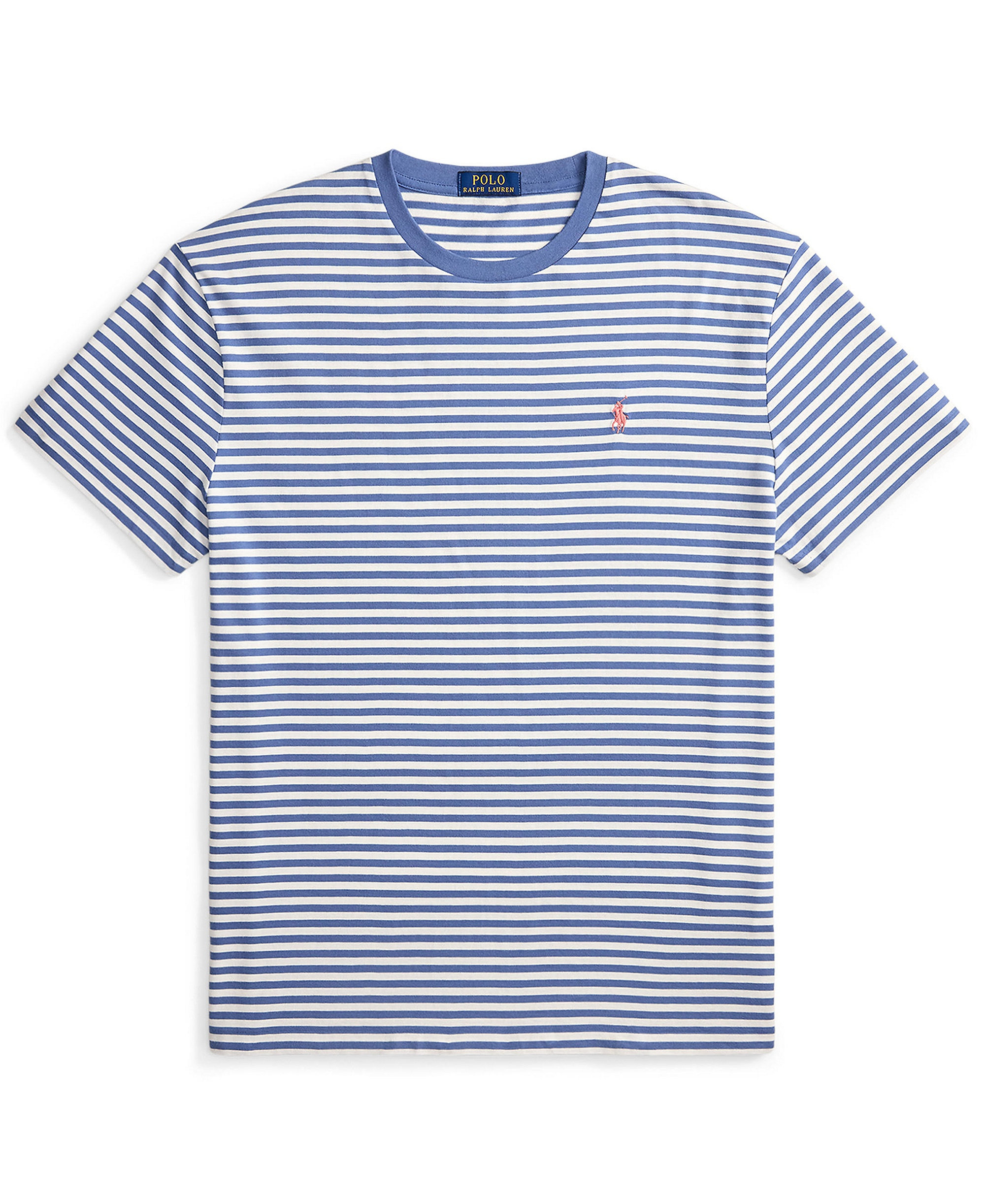 Polo Ralph Lauren Men's Classic-Fit Stripe T-Shirt - Carson Blue/White