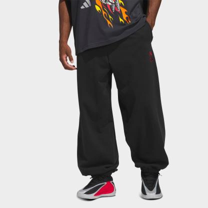 Men's adidas Anthony Edwards Foundation Fleece Jogger Pants - Black