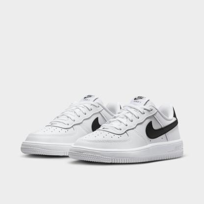 Little Kids' Nithtke Force 1 Casual Shoes - Part 1 - White/Black - Both shoes facing left