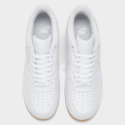 Men's Nike Air Force 1 '07 Gum Casual Shoes - White/White/Gum Light Brown