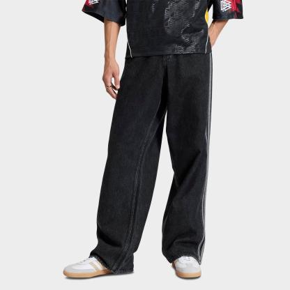 Men's adidas Originals Adicolor Firebird Denim Pants - True Black Denim